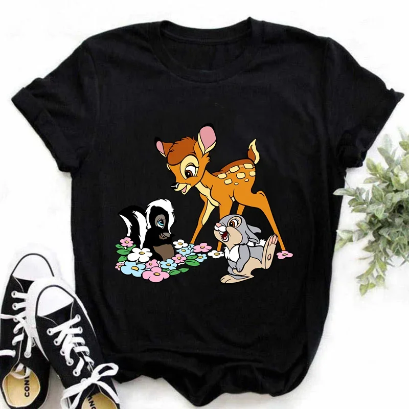 Kawaii Cartoon Women T-shirt Cute Stitch Print Short Sleeve T Shirt Summer Casual Print Tee Female Top Funny Graphic Clothing