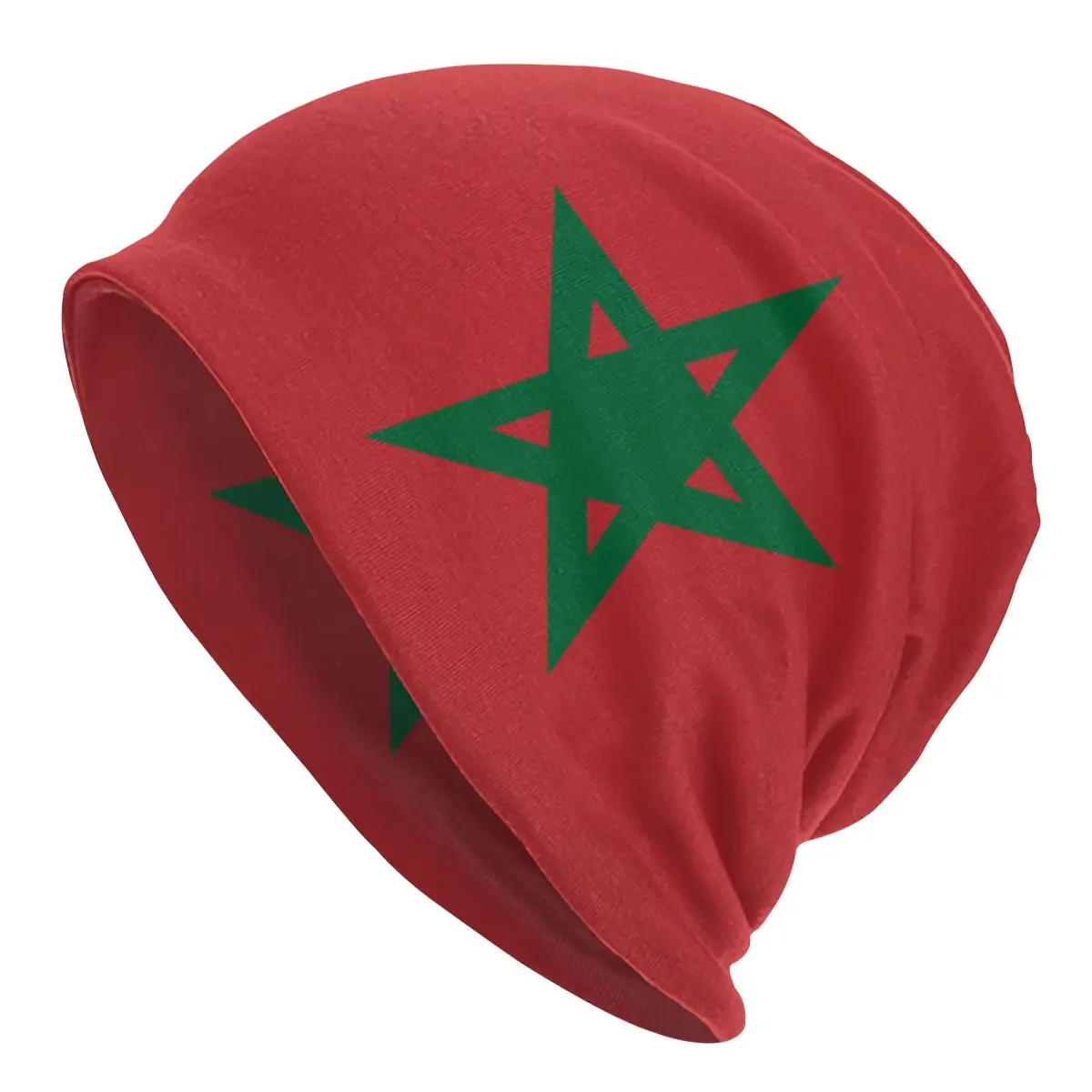 

Morocco Moroccan Flag Skullies Beanies Hats Autumn Winter Unisex Street Cap Warm Multifunction Bonnet Capted Hat