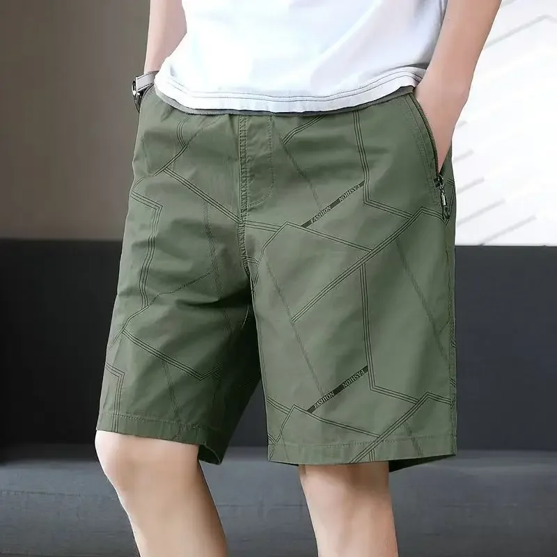 

GELITAYIN повседневные хлопковые пляжные свободные мужские шорты с принтом, новые брюки 2025, дизайнерские винтажные стильные эластичные Xxl Xl, новинка, мужские S