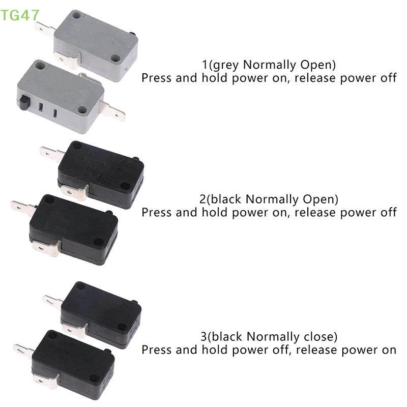 [HM]2pcs KW16(5)A 250VAC Microwave Oven Door Micro Normally Open Normally Close Switch Door Interloc
