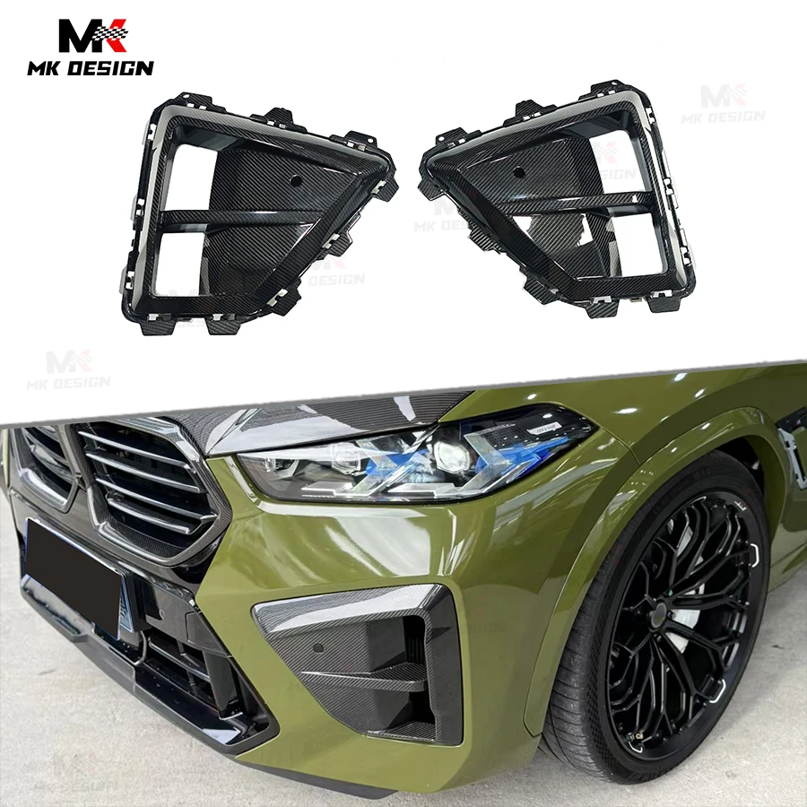 

SQ Style Dry Carbon Fiber Front Ait Ducts for BMW X5M F95 X6M F96 LCI 2024+ Carbon Inlets Air Intakes Car Accessories