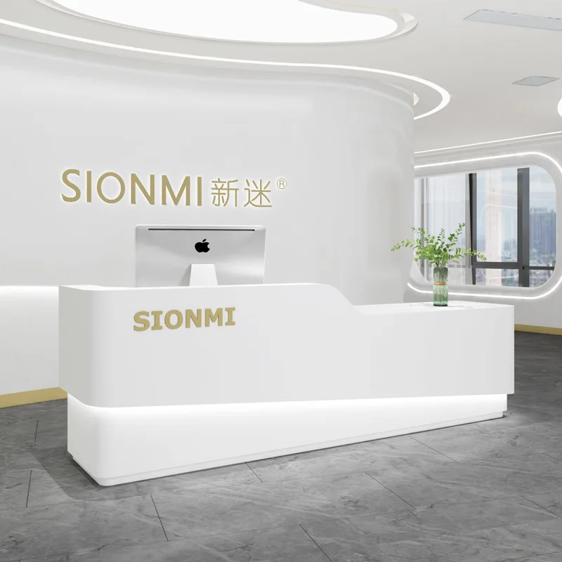 Simple Modern Checkout Counter Milk Tea Shop Clothing Store Reception Checkout Counter Training Institution Furniture JT40C