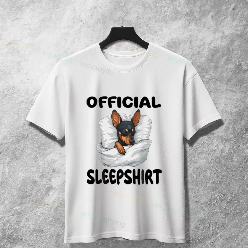 

Official Sleepshirt Miniature Pinscher Dog Lover Graphic Tee Breathable Cotton T-shirt