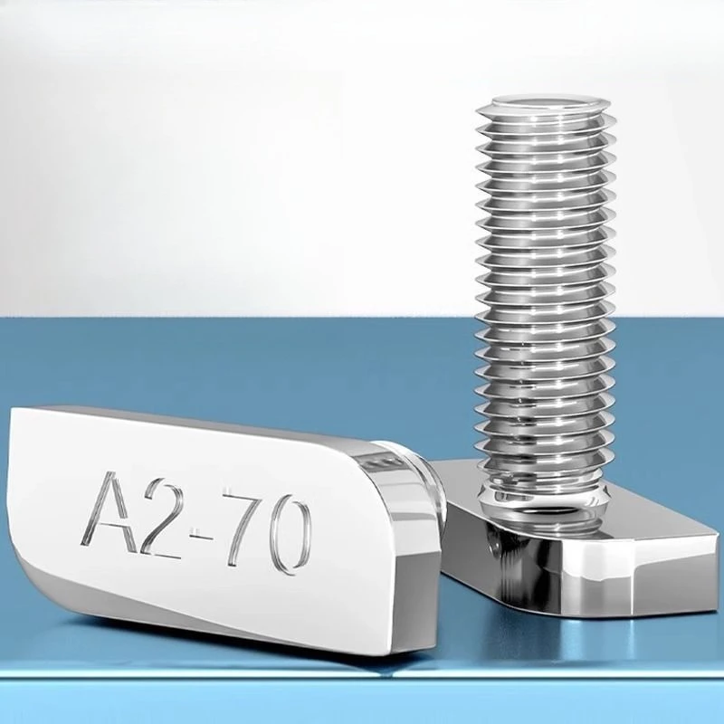 4pcs stainless steel screws T-shaped bolts aluminum profiles photovoltaic slots square head screws M8mm