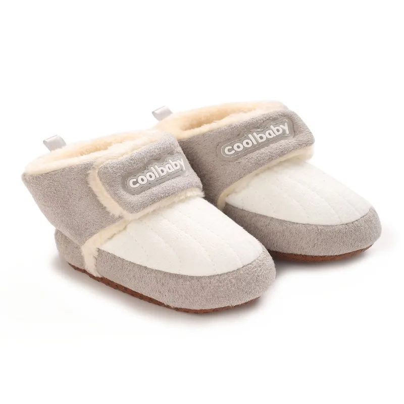 Winter Newborn Boys and Girls Cute Cartoon Cotton Shoes with Soft Sole and Warm Boots Preschool Walking Shoes Winter Newborn view 3