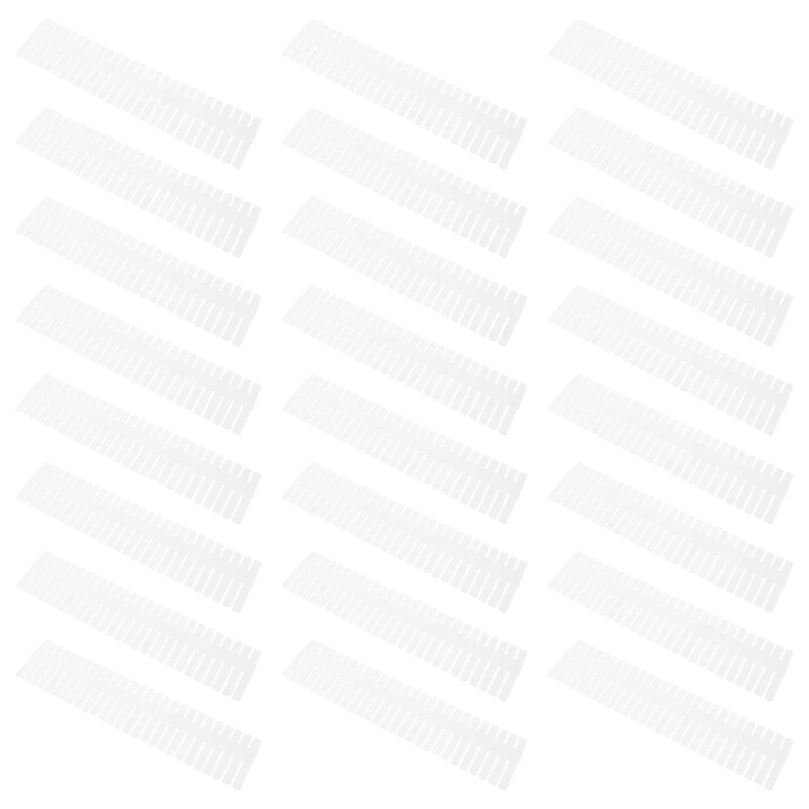 24Pcs Adjustable Drawer Dividers Plastic Organizer DIY Storage Separator for Kitchen Bedroom Bathroom Office Freely Assemble