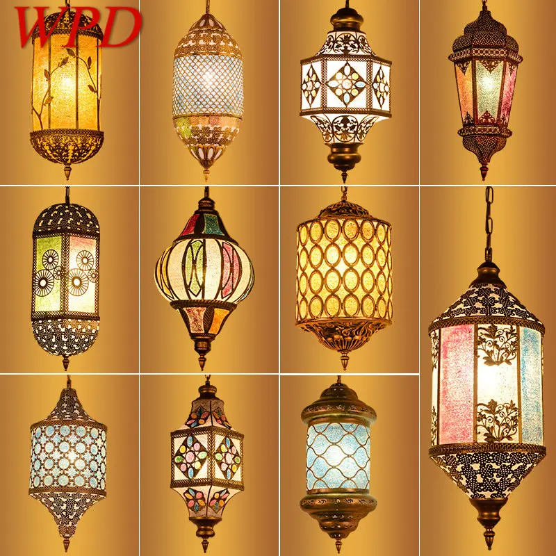 

WPD Modern Thai Pendant LED Lights Southeast Asian Creative Lantern Decor Hanging Ceiling Lamp For Home Dining Bedroom