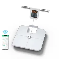 Smart Body Fat Scale for with Handle, 24 Precise Body Biological Analyzer, Digital Bathroom Weighing Bluetooth Scale
