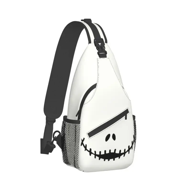 Smiling Jack Skellington Sling Chest Bag The Nightmare Before Christmas Crossbody Shoulder Backpack for Men Daypack