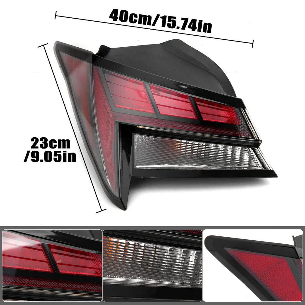Luz trasera para coche compatible con Hyundai Elantra 2020-2023, conjunto de luces traseras LED, luz de freno, luz direccional, luz de reversa, pieza de repuesto para automóvil