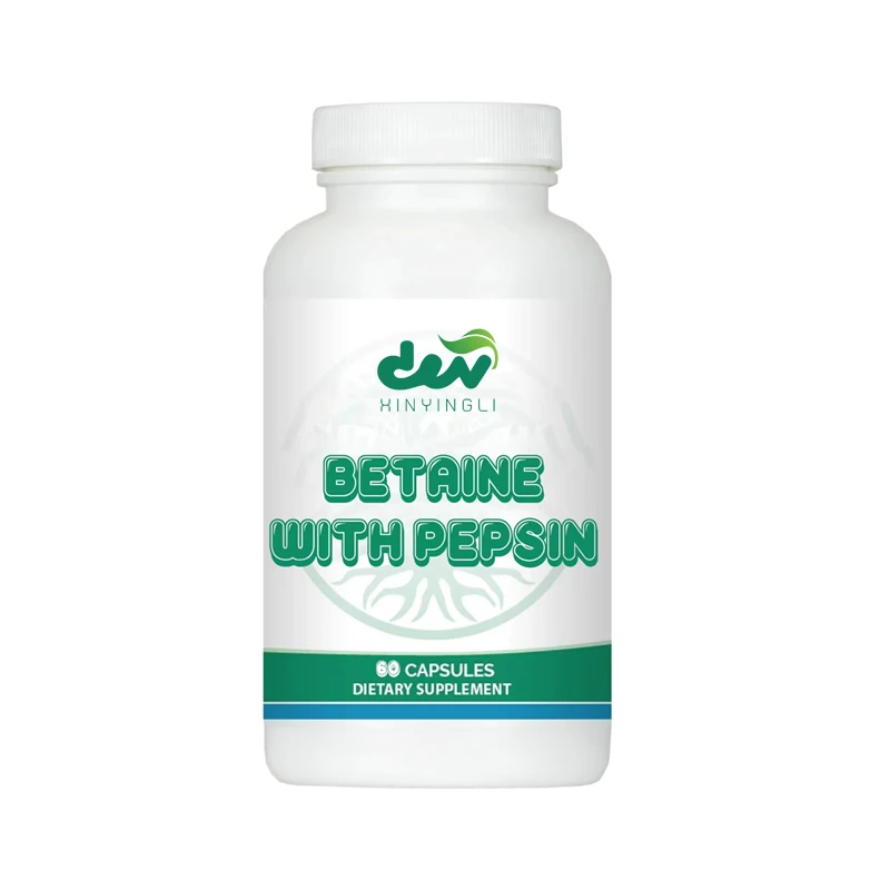 Betina que contiene Piperine |   750 mg Betaine HCl que contiene 50 mg de Piperine para apoyo digestivo