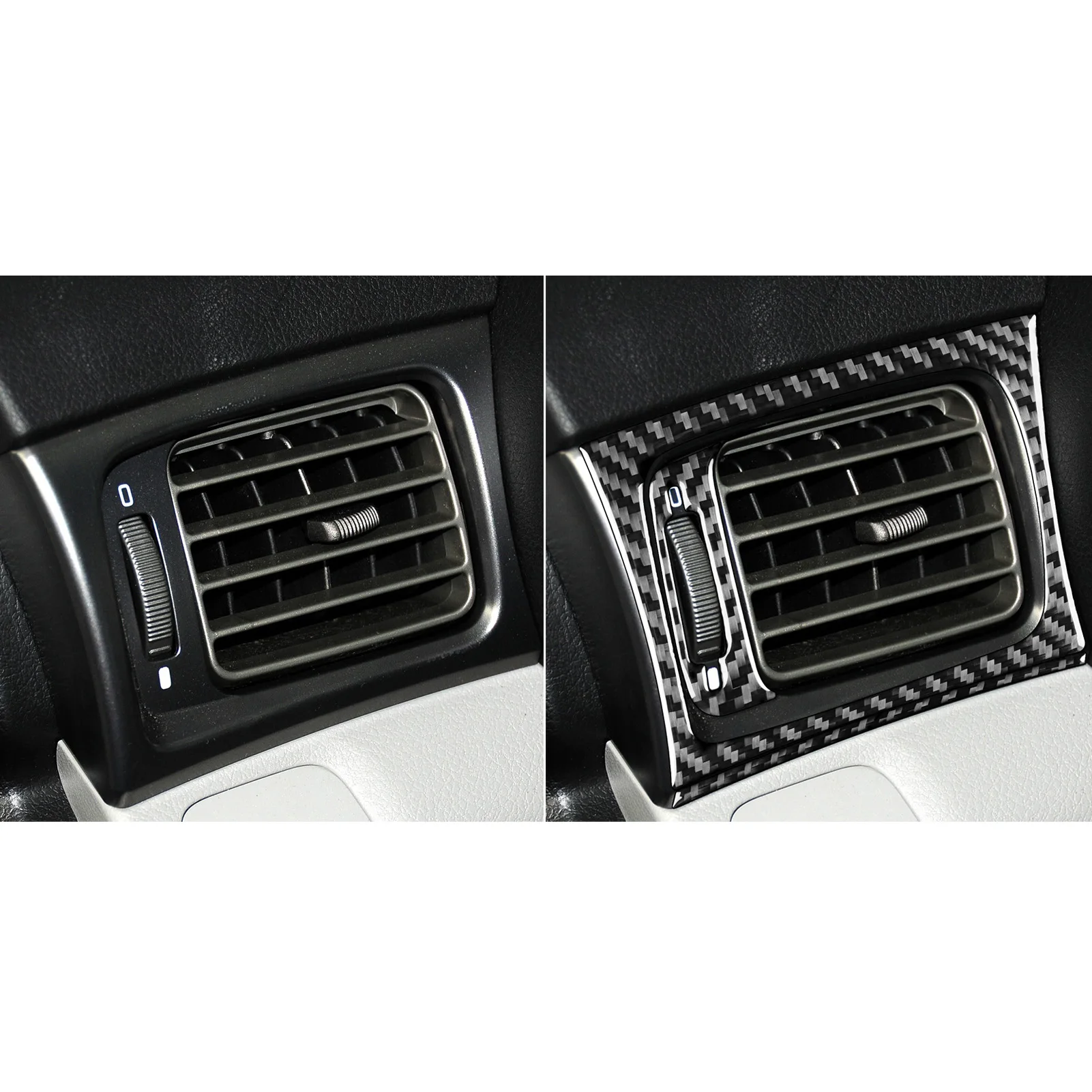 Real Carbon Fiber For Subaru Impreza 2009-2011 Car Dashboard air vents Frame Trim Customizable Stickers Interior Accessories