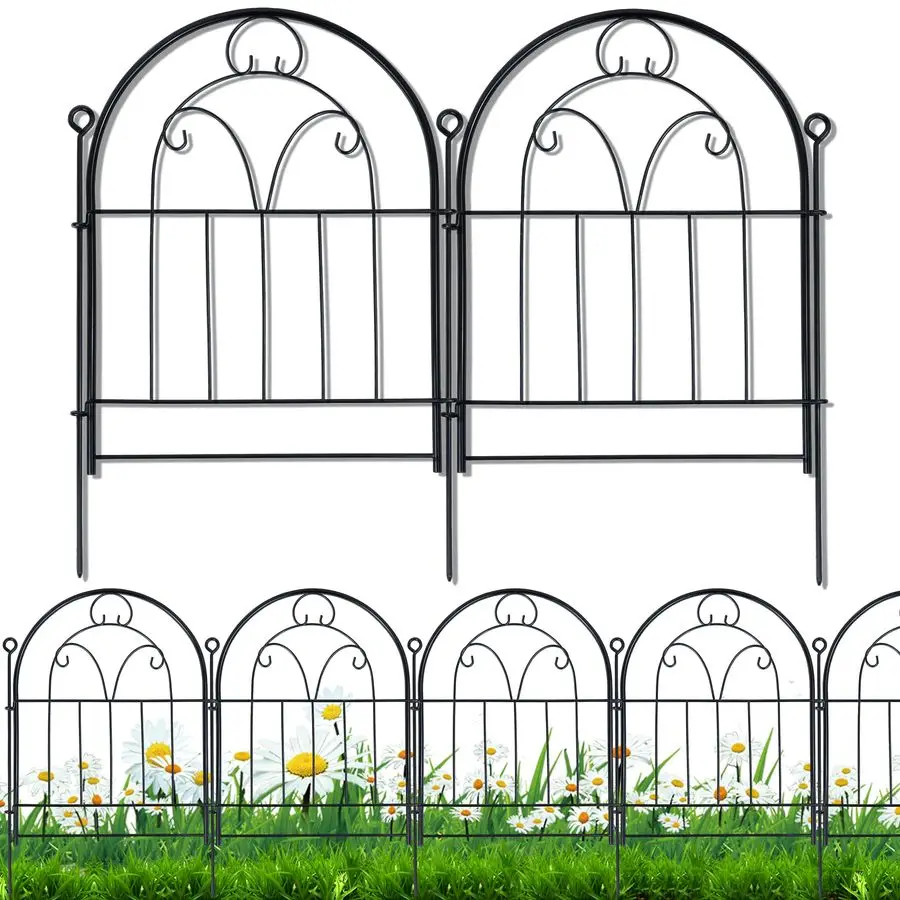 

Ограждение, 11 футов в длину x 21 дюйм в высоту, 10 штук, металлические панели для забора без копания, устойчивые к ржавчине, для сада, ограждение для собак, для двора, декоративные заборы