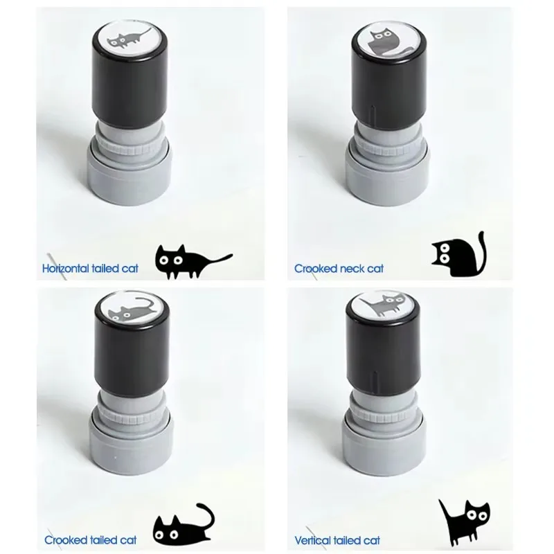 Cute Cartoon Stamps Lovely Small Black Cat Stamp DIY Scrapbooking Decoration Diary Collage Stationery view 4