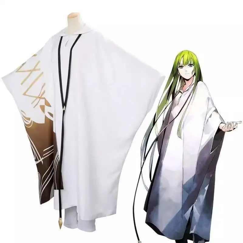 

Anime Fate Grand Order Enkidu Cosplay Costume White Cloak Outfit For Men Comic Con Halloween Carnival Party Role Play Outfit