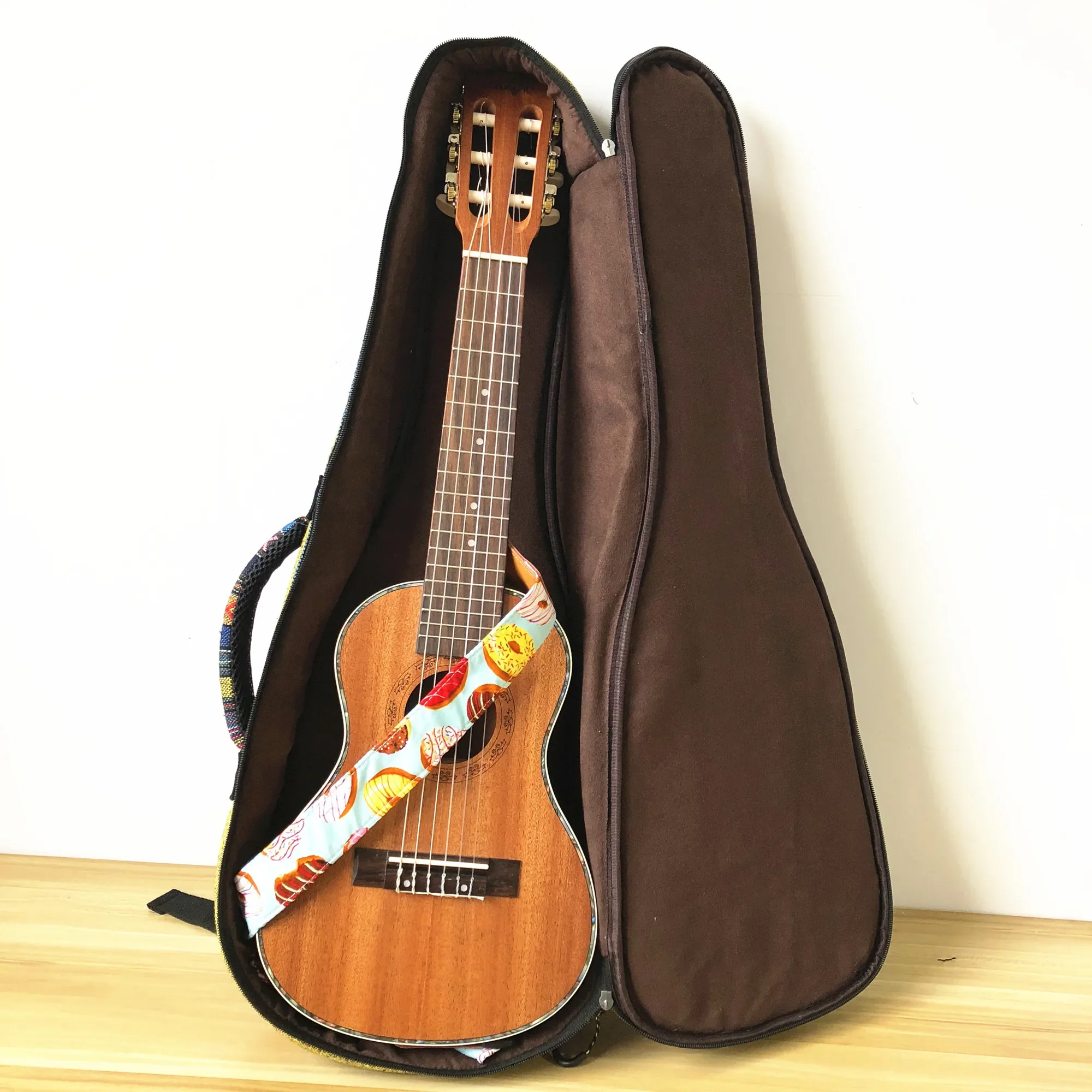 28 30 pollici Guitalele Ukulele Guitar Case Borsa Morbida Baritono Della Banda Blu Zaino Ukulele Guitarra Accessori Gig Acustica