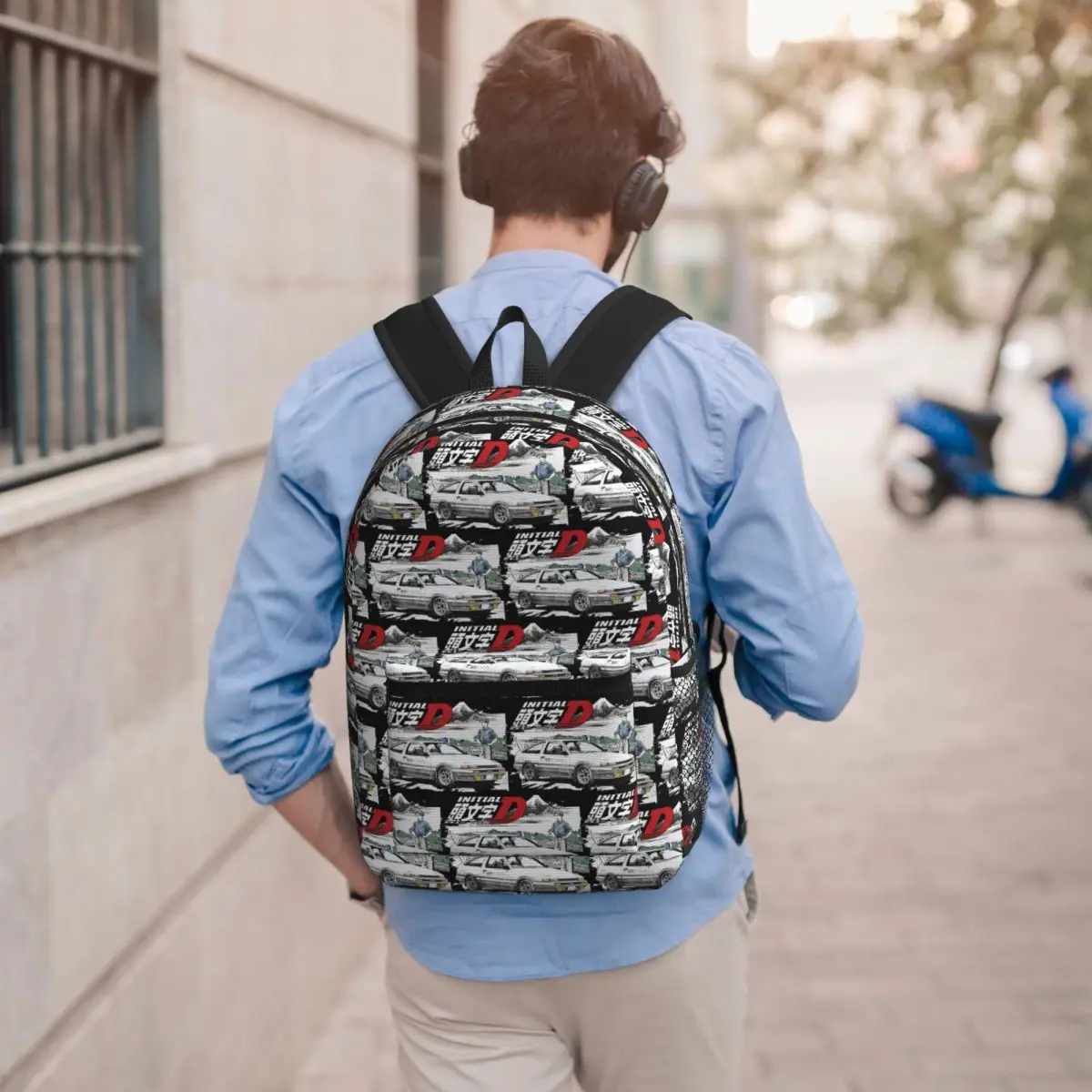 

Initial D Deep Forest Drifting AE86 Takumi Raceway Backpack BookBag Children School Bag Computer Shoulder Bags for Men Women