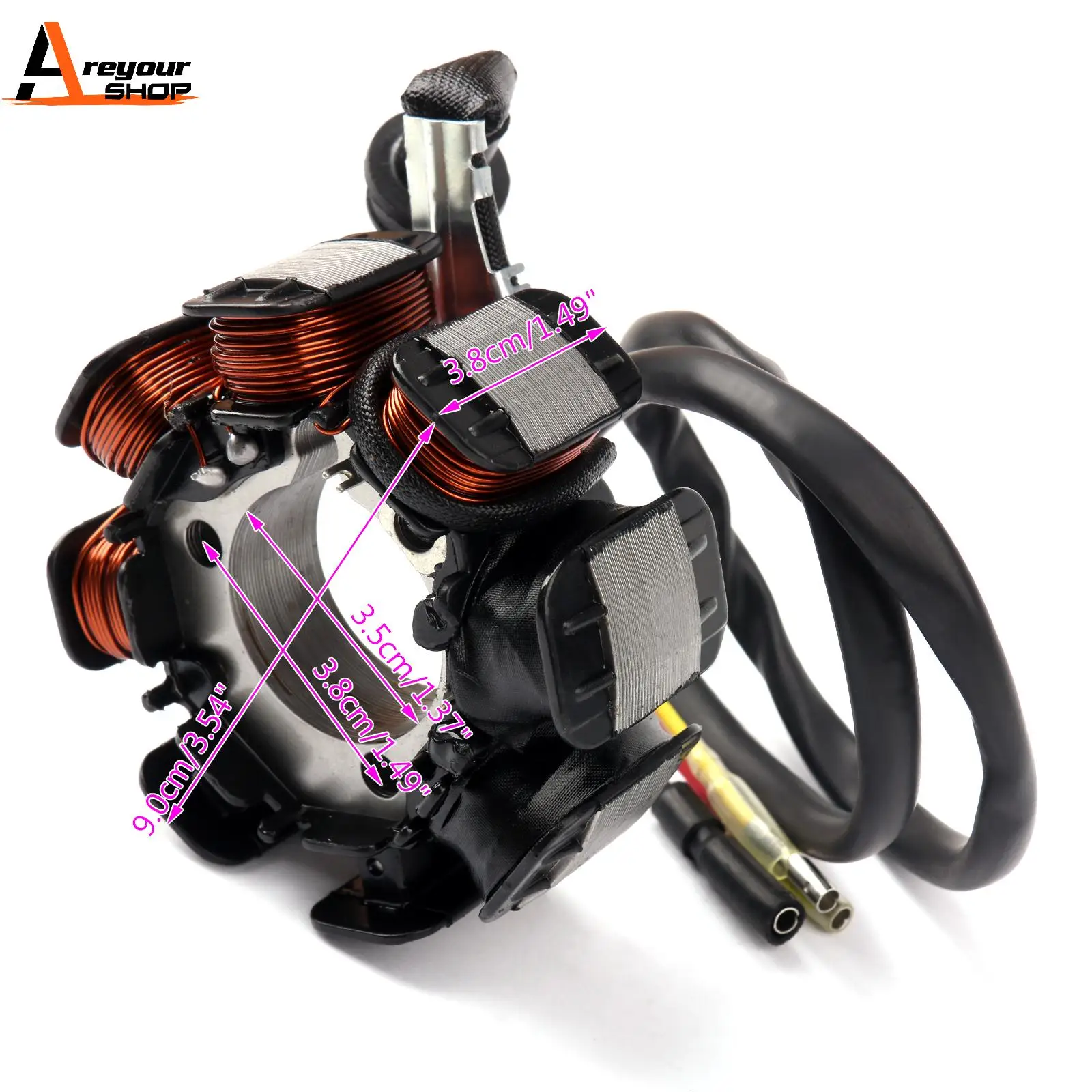 Areyourshop for Honda XR200R XR 200 R 1990-2002 31120-KT0-831 31120-KT0-830 Magneto Generator Engine Stator Coil