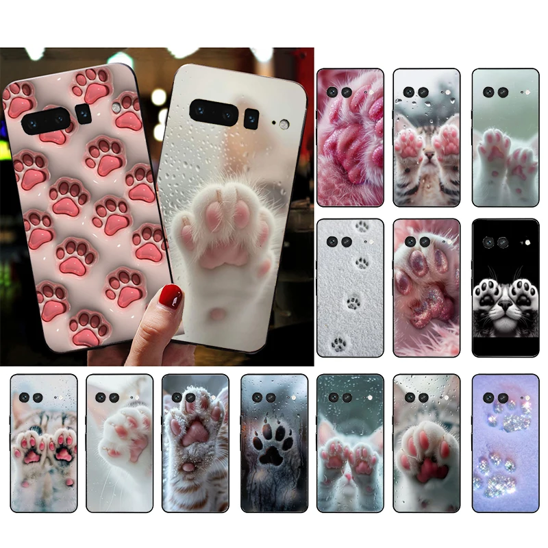 

Cute Cat Paws Phone Case For Google Pixel 9 Pro XL 8 7 6 Pro Pixel 8A 7A 6A 4A 3A 3XL Pixel 8 7 6 5 4