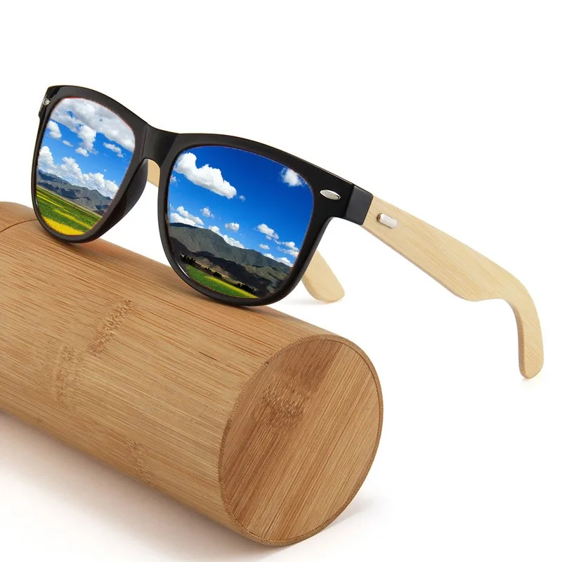 

Fashion Wooden Bamboo Men's Sports Sunglasses Outdoor Driving Riding UV400 Sports Sun Glasses Eyewear Eyeglasses Gafas De Sol