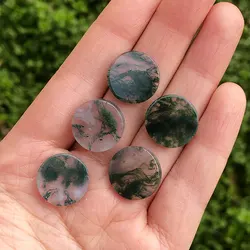 3pc/Lot Natural Moss Agate Round Bead Loose Stone Crystals Quartz Crystal Healing Reiki Chakras Gemstones DIY Home Room Decor