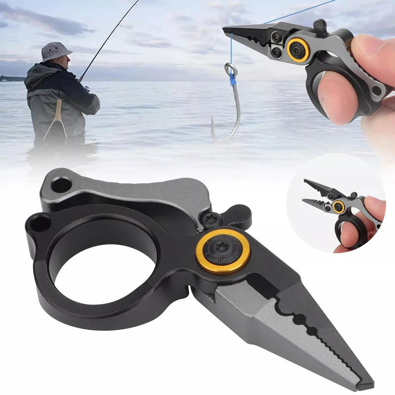

Aluminum Alloy Mini Fishing Scissors Portable Waterproof Fishing Pliers Line Scissors Ring Opener Fishing Hook Remover
