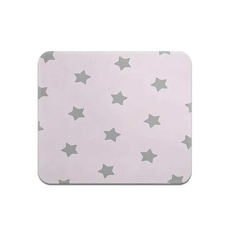 Kawaii Cute Anime Girl Cartoon Illustration Light Blue Rubber Large Mouse Pad Minimalist Decorative Desk Mat Office Study Room