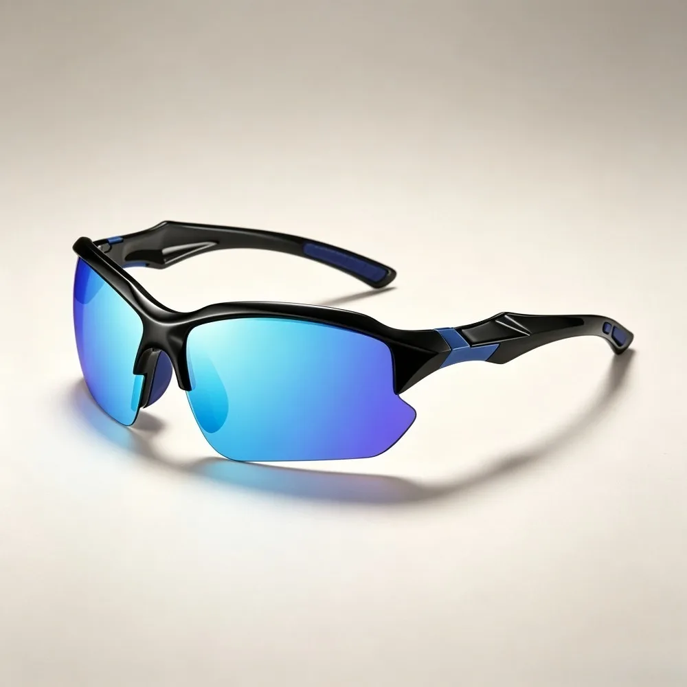 8 Pairs of Male and Female Polarized Sports Sunglasses, Half-Frame Driving, Cycling, Running, Fishing, Outdoor Sports, Party Glasses, Multi-Colored Lenses, Random Colors, Recommended Christmas and Halloween Gifts