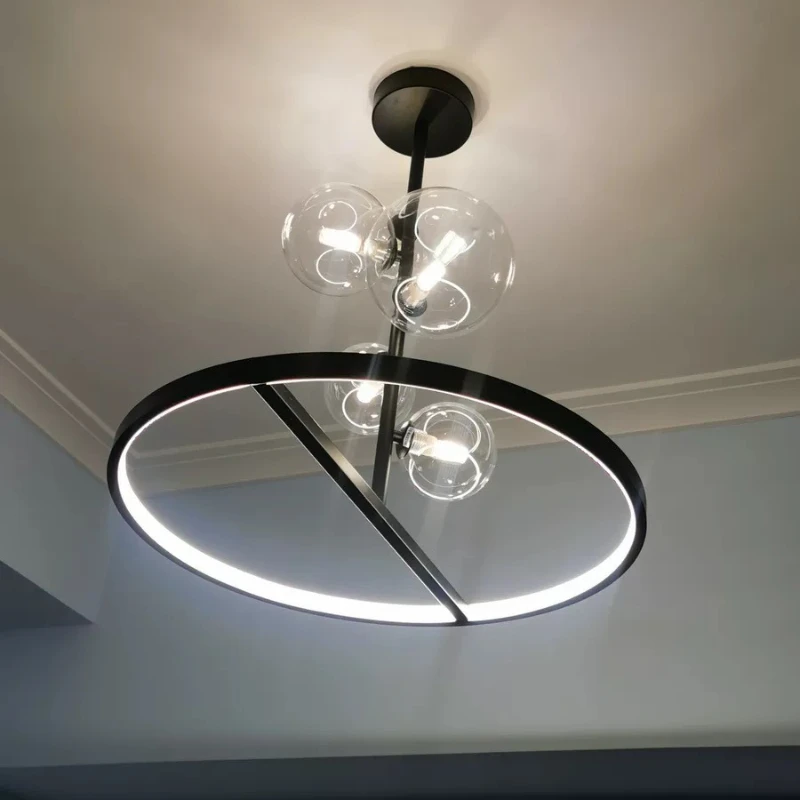Modern Light Luxury American Restaurant Bubble Chandelier for Bar Clothing Store Commercial Artistic Ambient Lighting Fixtures
