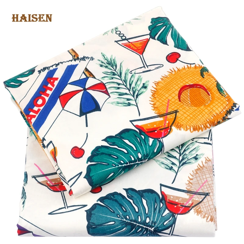 Beach Resort Series,Printed Cotton Twill Fabric,DIY Sewing&Quilting Bedding Skirt Clothes Textile Cloth Material For Baby&Child