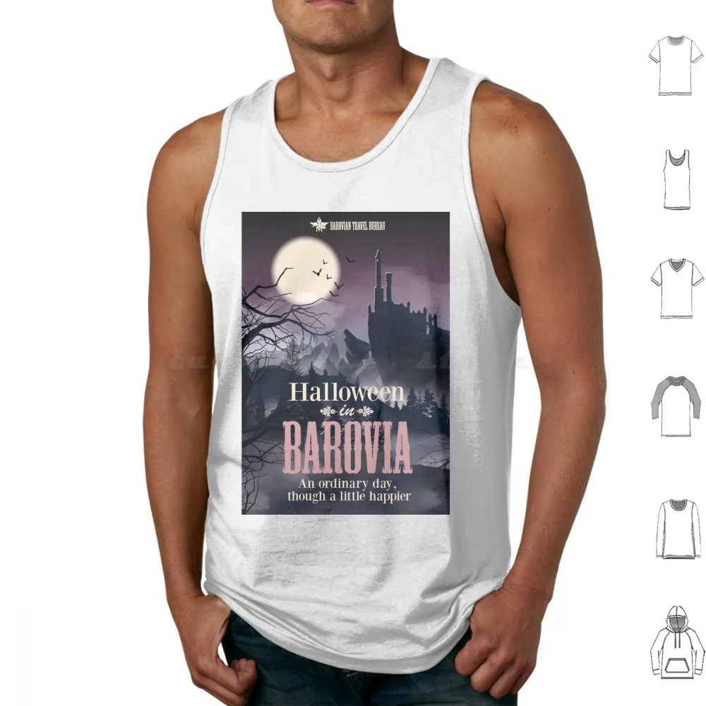 Halloween In Barovia Tank Tops Print Cotton Ravenloft Strahd Vampire Halloween Castle Haunted Barovia Zarovich