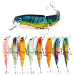 Multi Section Sea Bass Hard Fishing Lures 3D Eyes 1PCS Crankbaits Minnow Swimbait Fake Hard Bait Artificial Wobblers Carp Tackle