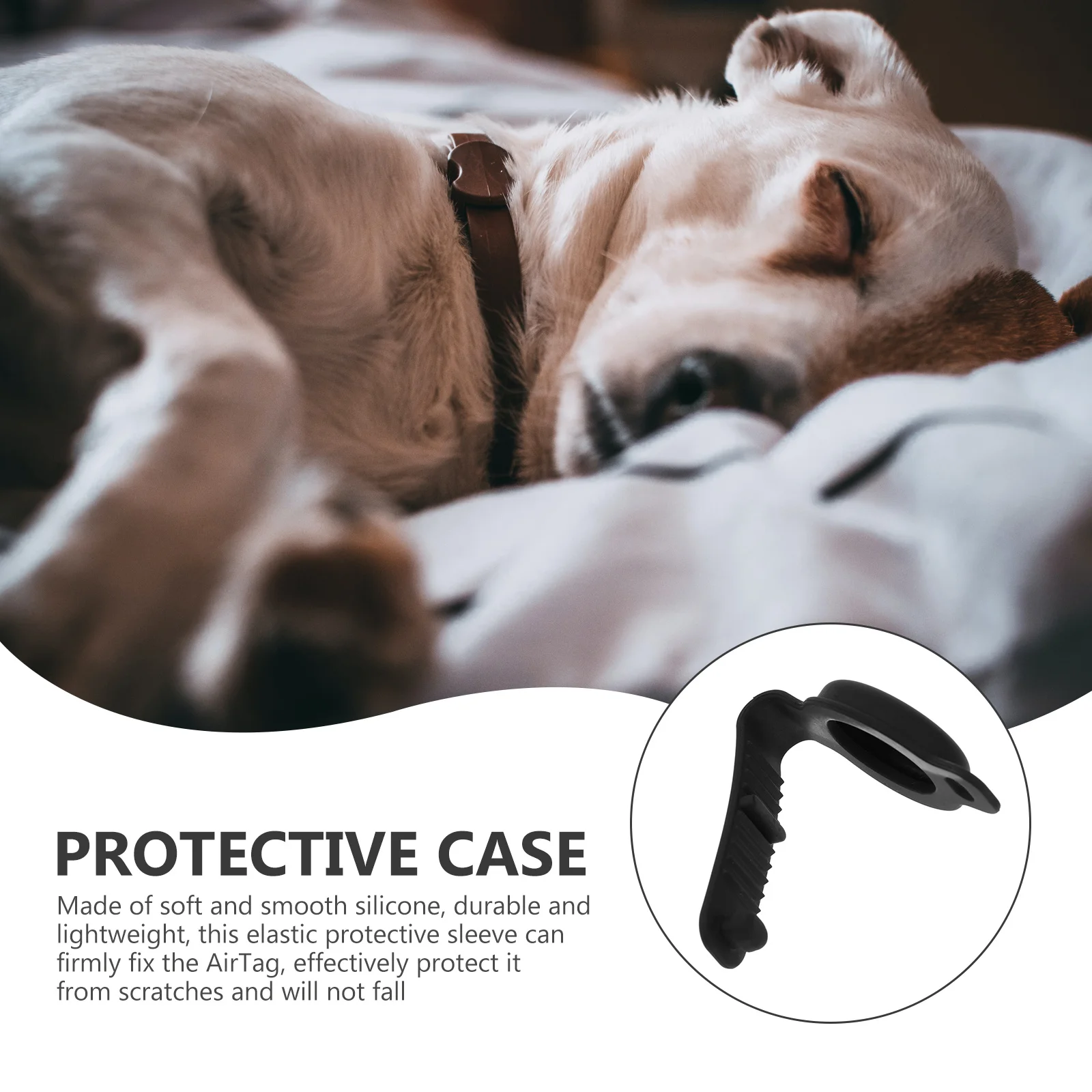 1 قطعة طوق الكلب التتبع كم ملابس مريحة المضادة للسقوط ل الأسود طوق بكلاب التتبع واقية محدد موقع الحيوانات الأليفة