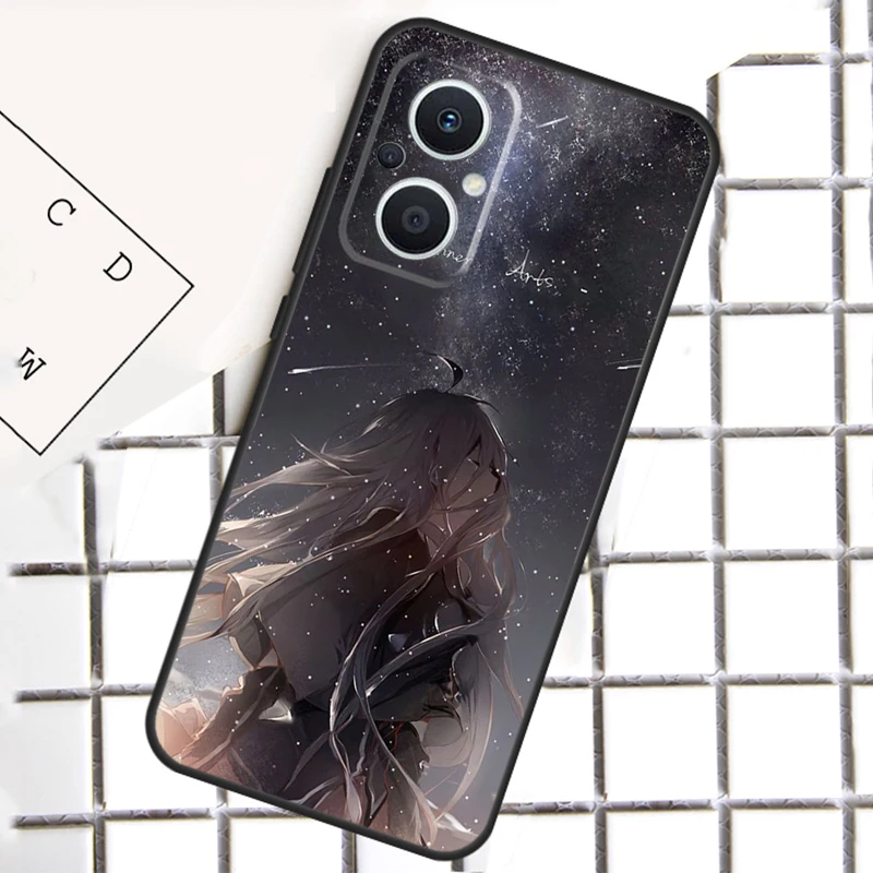 Triste anime menina para oppo reno 13 14 12 11 10 pro 11f 12f 13f 14f 7 8 lite 8t oppo encontrar x5 x6 x8 pro caso