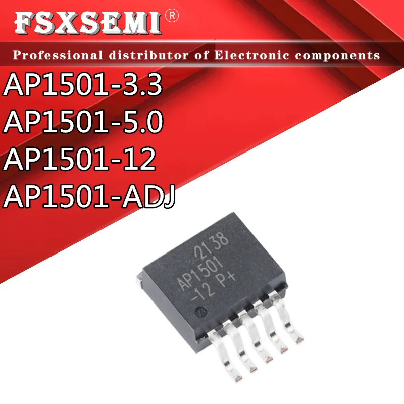 

10pcs AP1501 AP1501-3.3 AP1501-5.0 AP1501-12 AP1501-ADJ TO263-5