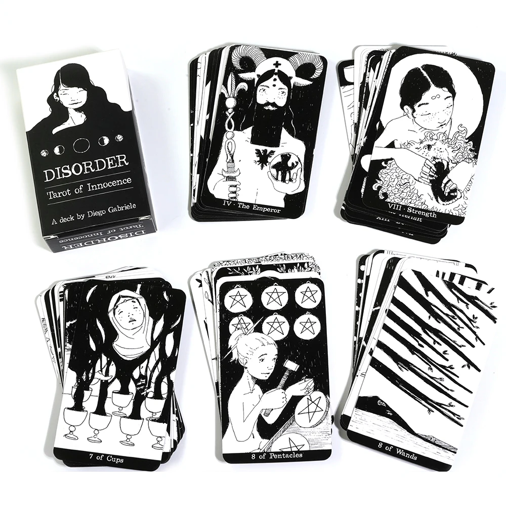 Newest 78 Cards English Edition Divination Tarot Disorder Tarot of Innocence Oracle Cards Table Board Game Leisure Party Ga