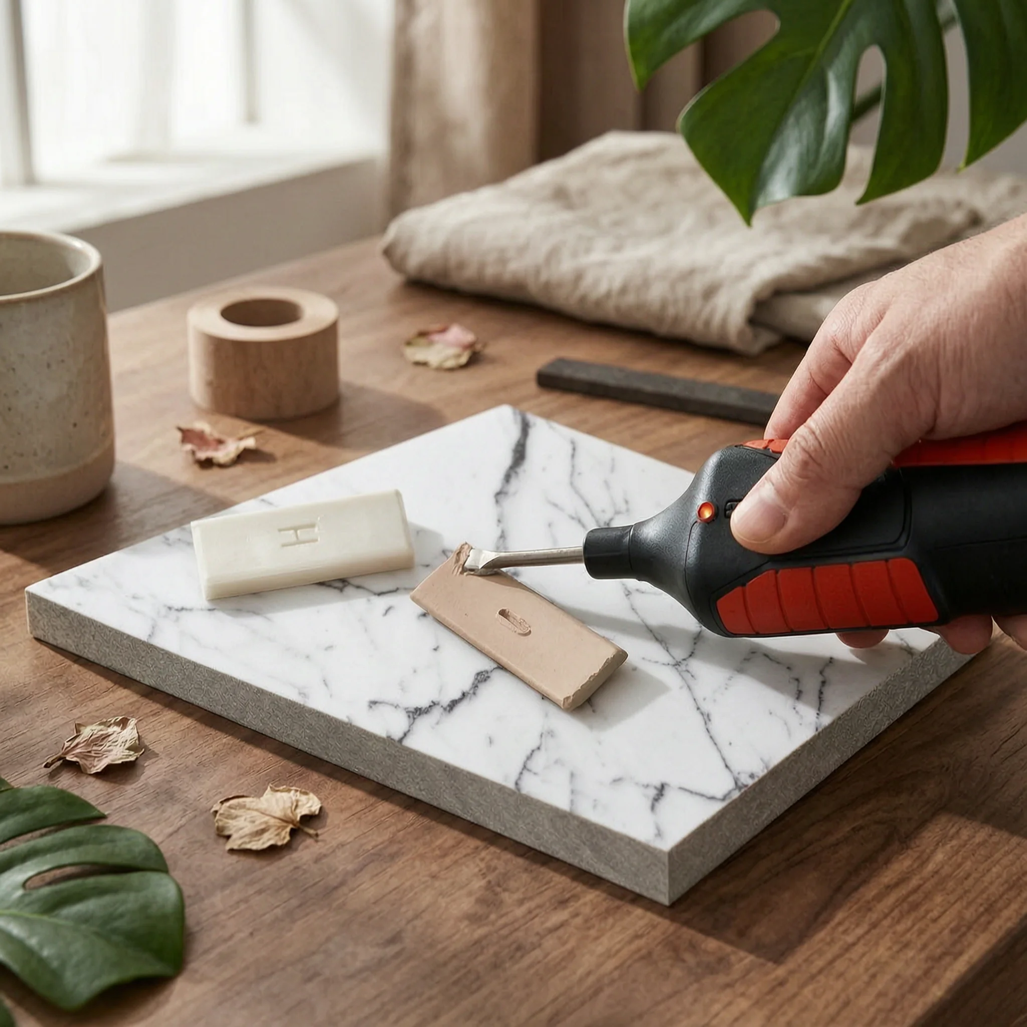 Tile Repair Hand Tool Kit Hinged Case Tile Scratch Repair Kit Household Fix Putty Blocks Handheld