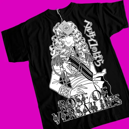 Imagen 2 del producto Camiseta de Anime Retro Unisex Rose of Versailles Lady Oscar, camisa de Manga