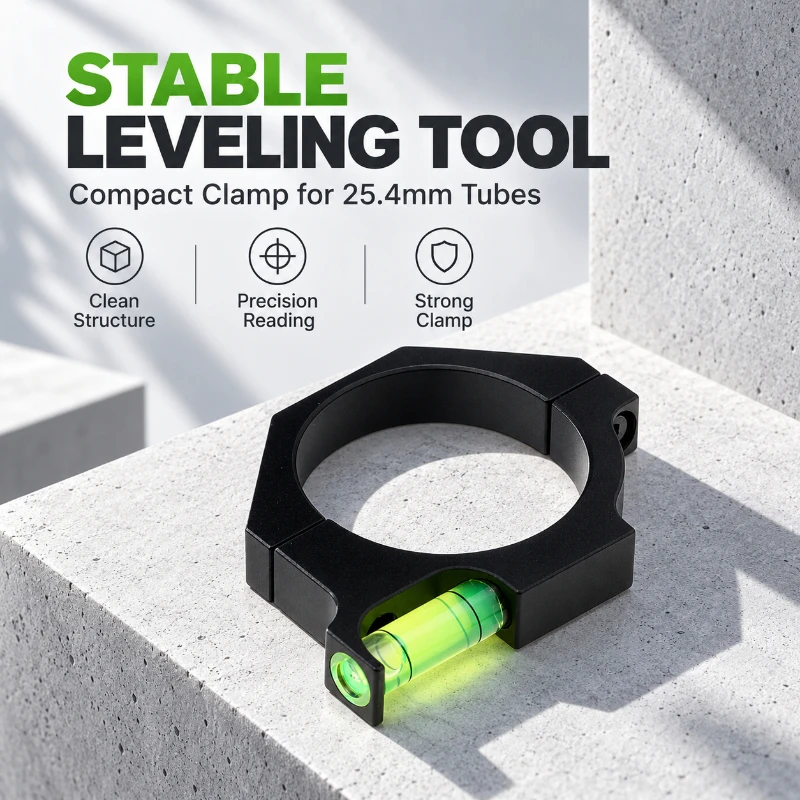 25.4mm Optical Tube Clamp Ring With Spirit Level Telescope Horizontal Alignment Accessory