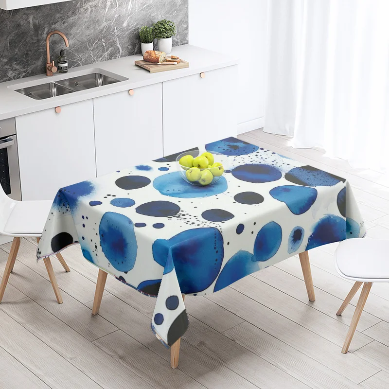 Abstract Geometric Tablecloth 1pc Resistant Party Decoration Restaurant Cafe Dining Table Tablecloths 140X200cm