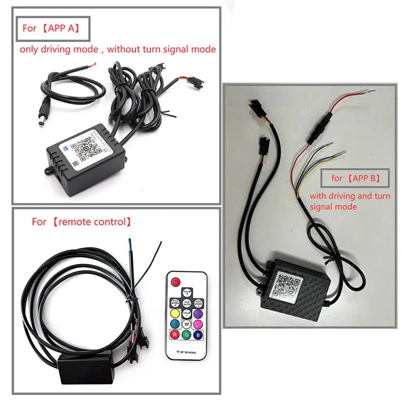 1x Control Box Replacement for the RGB LED DRL Strip Light 12V