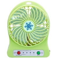 Portable Rechargeable Mini Fan Air Cooler Mini Desk Fan USB Cooling Rechargeable Handheld Fans Green