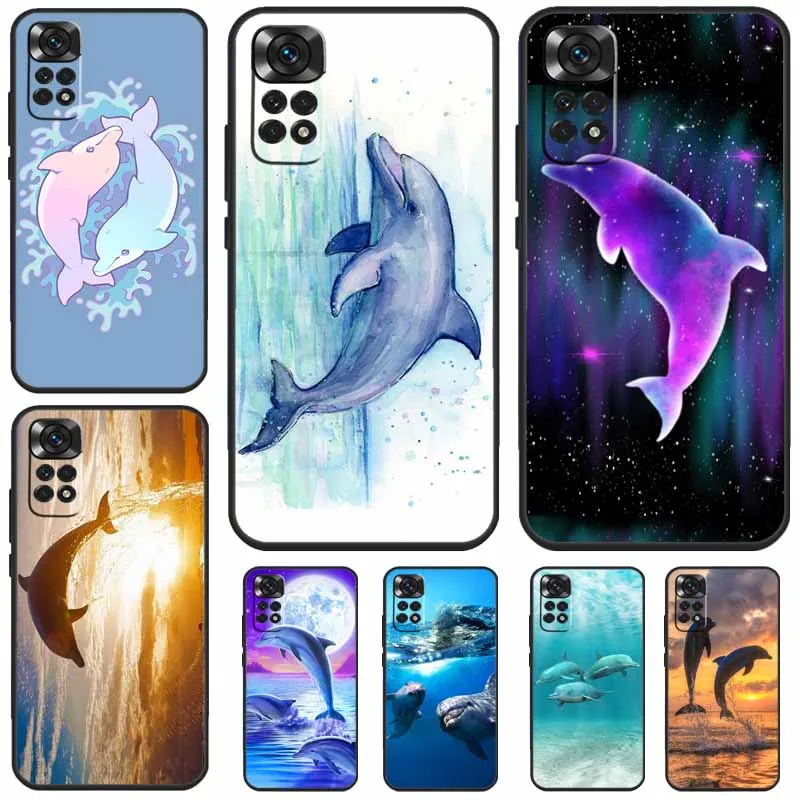 Ocean Dolphin Case For Xiaomi Redmi Note 12 9 10 11 13 Pro Plus 9S 10S 11S 12S Redmi 12 10C 12C 13C Cover