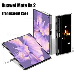 Coque For Huawei Mate Xs 2 HD Transparent Acrylic Phone Case For Mate Xs 2 Clear Flip Stand Cover For PAL-AL00 Shockproof Cover