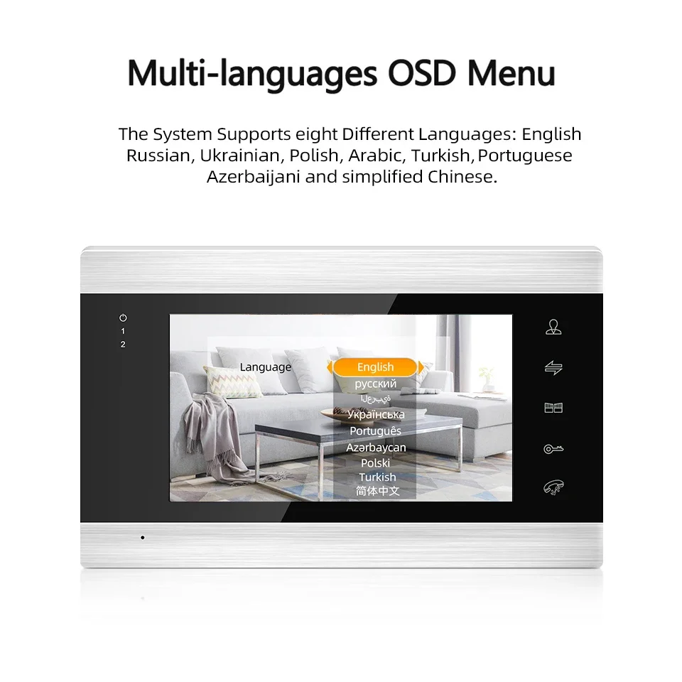 Jeatone 7 Inch Wirless Wifi Tuya Smart 1080P Video Intercom System with Doorbell for Home Security Support  Password/RFID Card