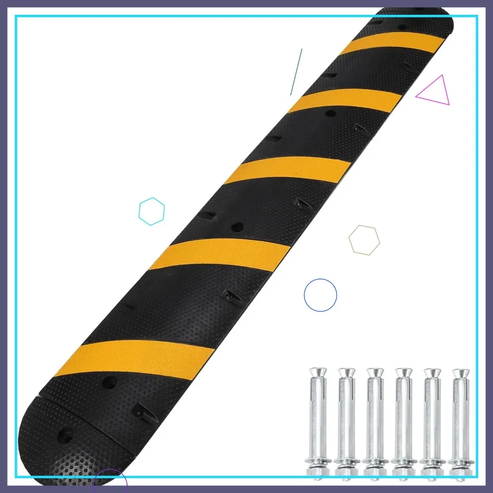 

Усиленный резиновый лежачий полицейский (ограничитель скорости) 84 дюйма с защитой для кабеля, грузоподъемность 25000 фунтов для безопасности на подъездной дороге