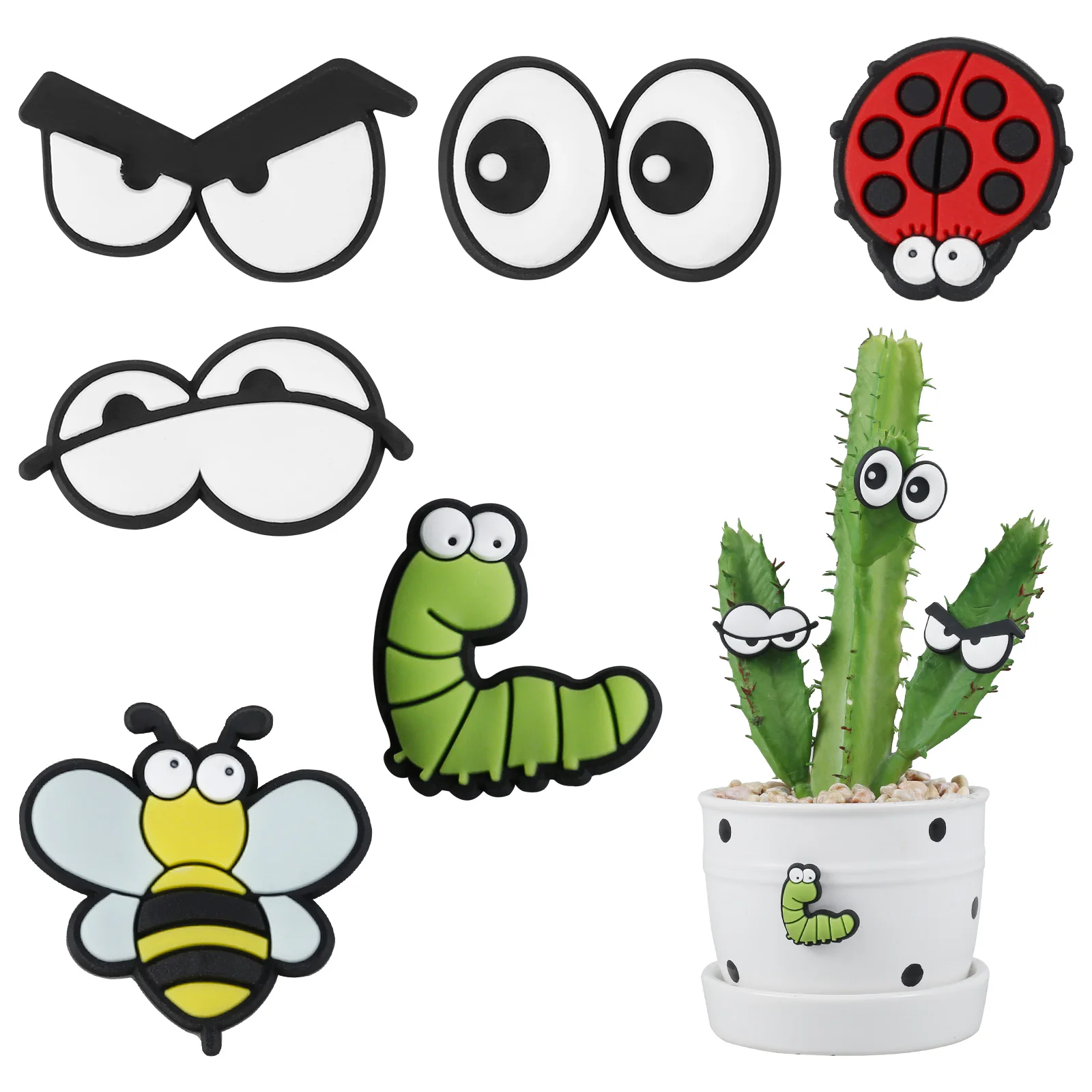 

6Pcs Plant Magnets Cute Funny Cartoon Eyes Magnet Lightweight Magnetic Plant Eyes Decoration Plant Safe Magnets for Plant Lover