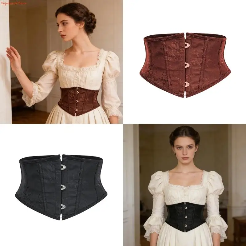 Q5WE Elastic Waist Cincher Corset Slimming Fishbone Waist Tight Strap For Body Shaping And Gesture Support In 5 Color