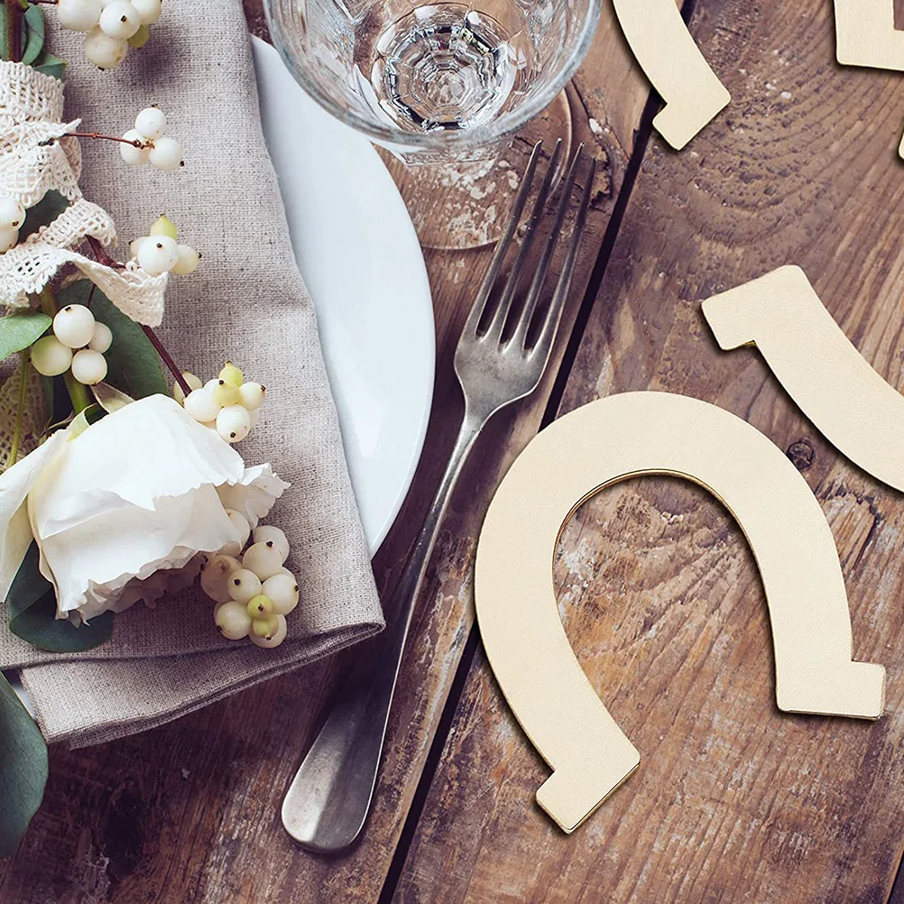 

72Pcs Unfinished Wooden Horse Cutouts Stars Slices DIY Craft Home Decor Safe for Kids Painting Wooden Cutouts for Crafts