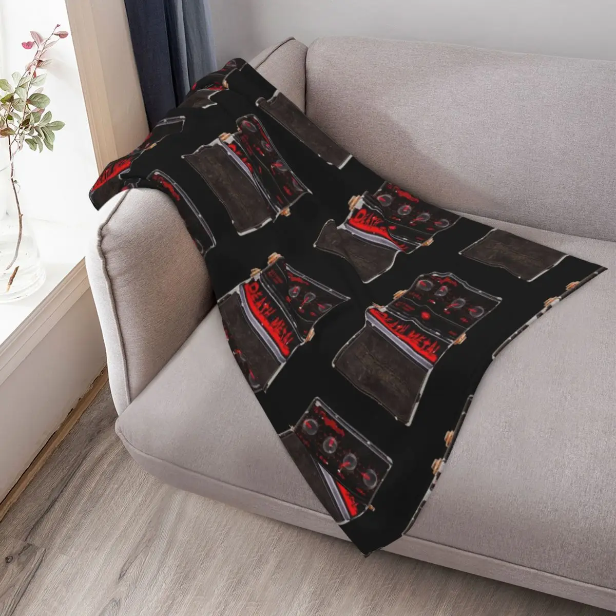 Digitech Death Metal Guitar Pedal vintage Throw Blanket Soft Home Decor Blanket for Couch Bedroom view 3